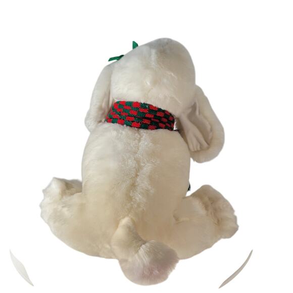 Cuddly Messengers Christmas Dog Plush Stuffed Animal 14" White Puppy Holiday - Picture 9 of 16